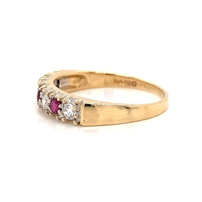 Ruby and C.Z. Seven Stone Ring - Image 3