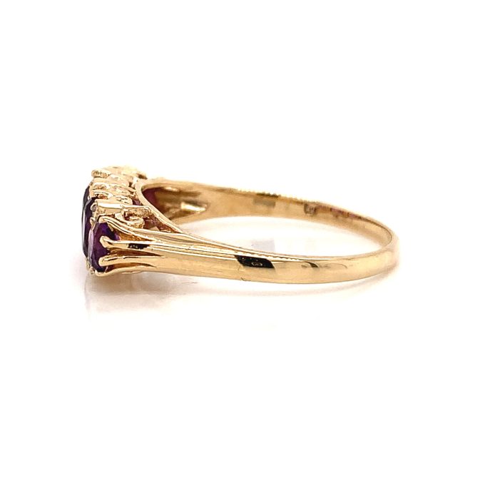 Gold Amethyst and Diamond Ring - Image 3