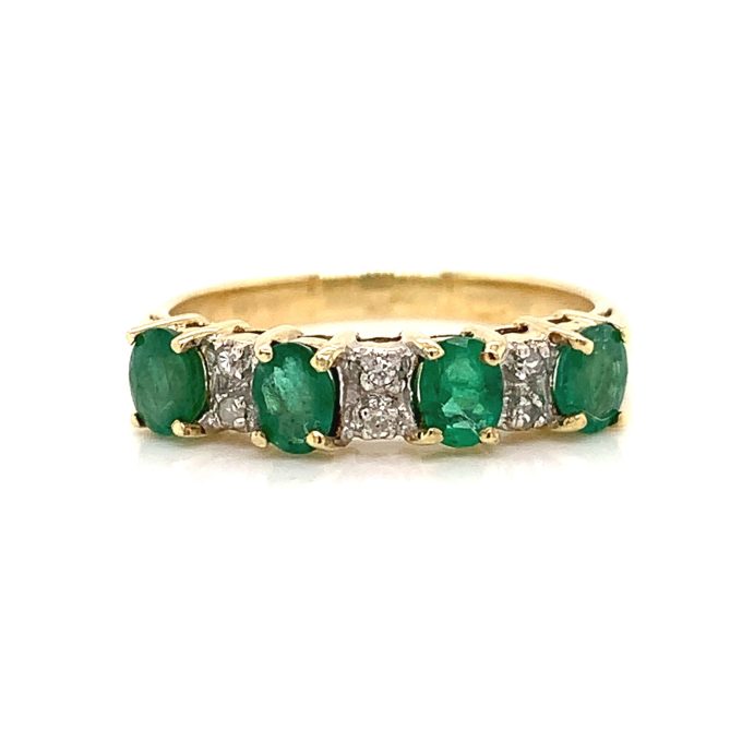 Emerald and Diamond Ring