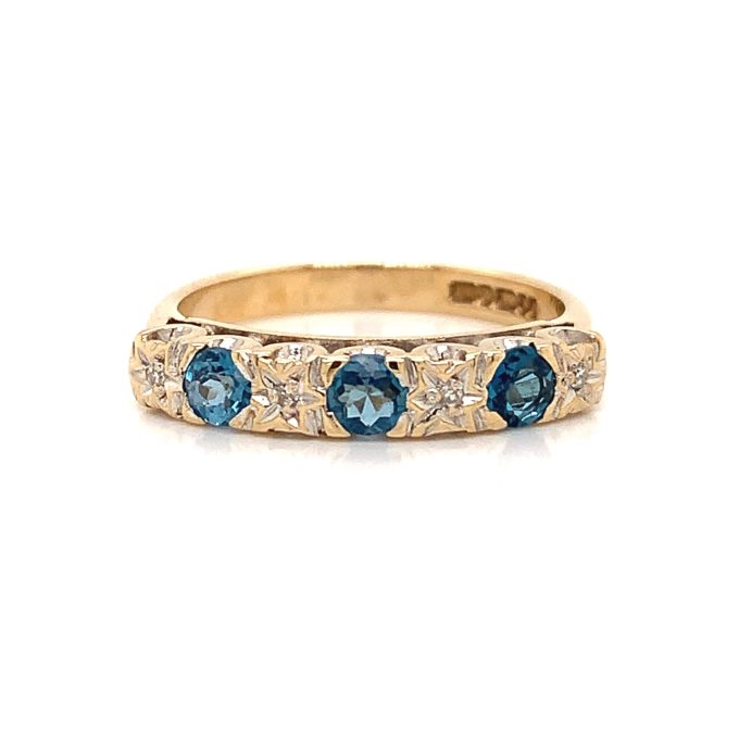 Topaz and Diamond Eternity Ring