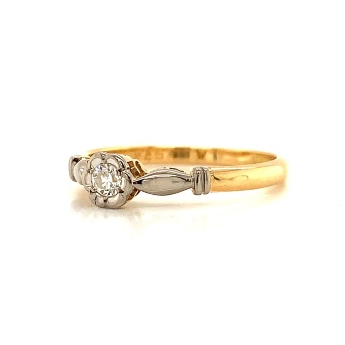Vintage Diamond Solitaire Ring - Image 2