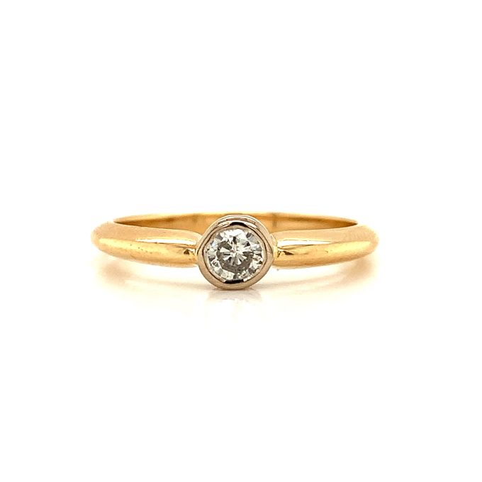 Modern Diamond Solitaire Ring