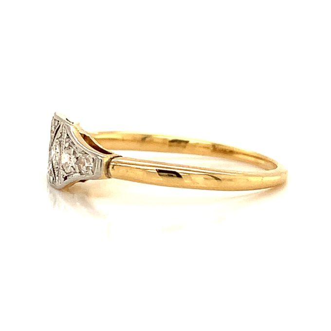 Platinum Top Art Deco Ring - Image 2