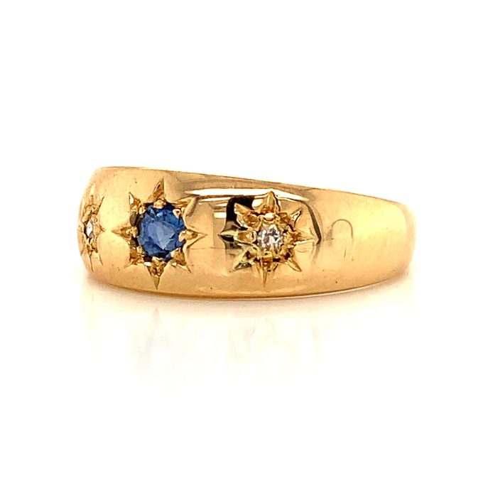 Antique Sapphire and Diamond Ring - Image 3