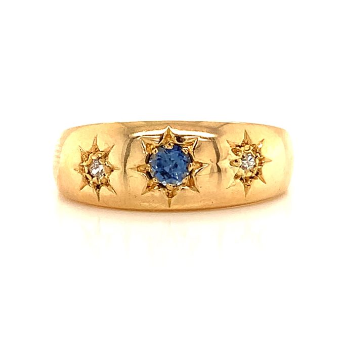 Antique Sapphire and Diamond Ring