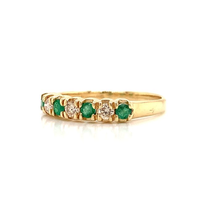 Emerald and Diamond Eternity Ring - Image 2