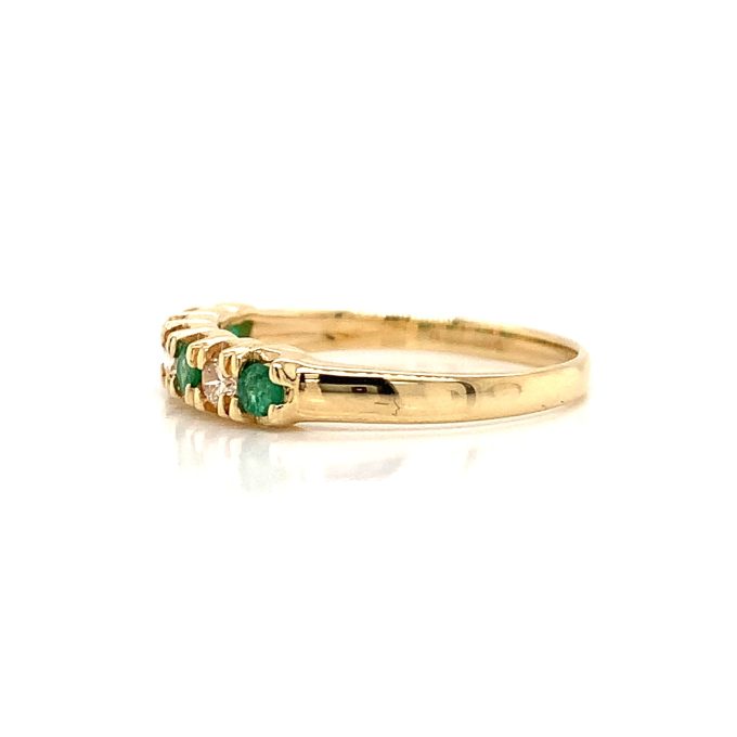Emerald and Diamond Eternity Ring - Image 3