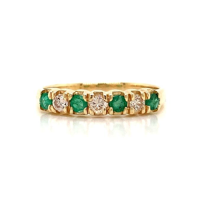 Emerald and Diamond Eternity Ring