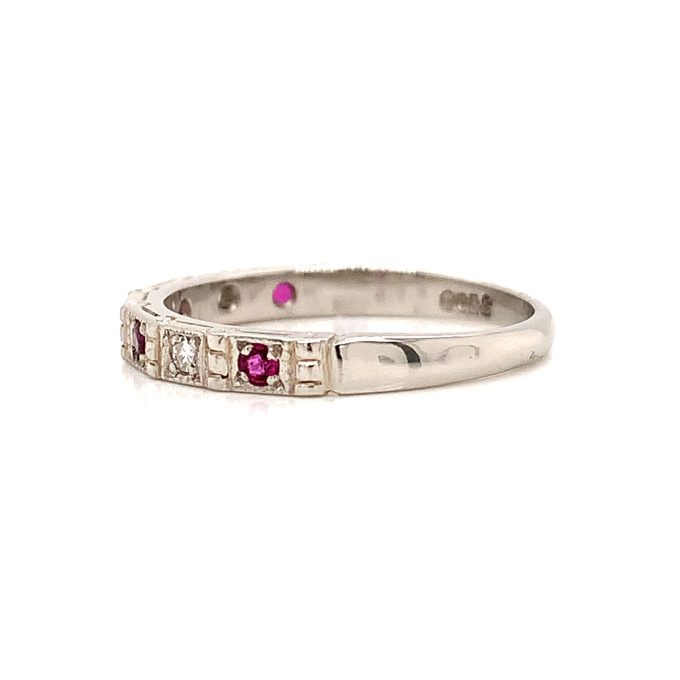 Platinum Ruby and Diamond Eternity Ring - Image 3