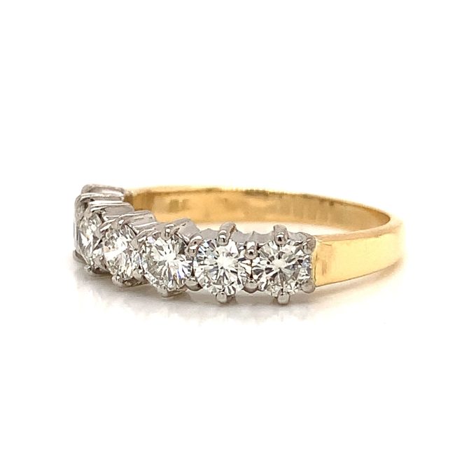 1.00ct Yellow Gold Diamond Eternity Ring - Image 2