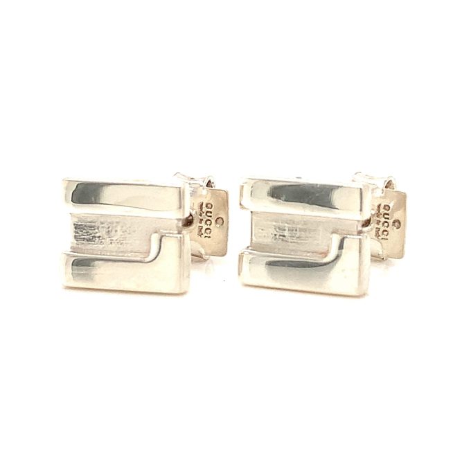 Gucci Logo Stud Earrings - Image 2