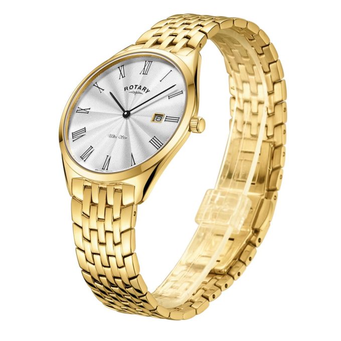 Rotary Ultra Slim Gold Ladies Watch LB08013/01