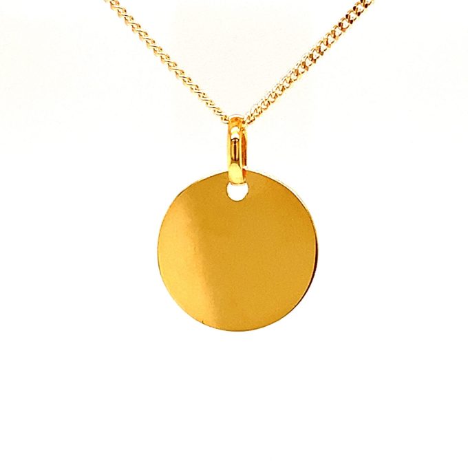 Gold Disc Necklace
