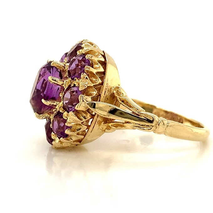 Gold Amethyst Dress Ring - Image 3