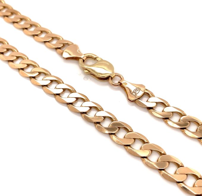 8.5mm Yellow Gold Curb Link Chain - Image 2
