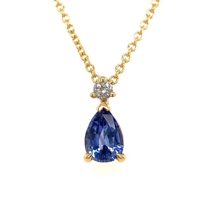 0.70ct Sapphire and Diamond Necklace