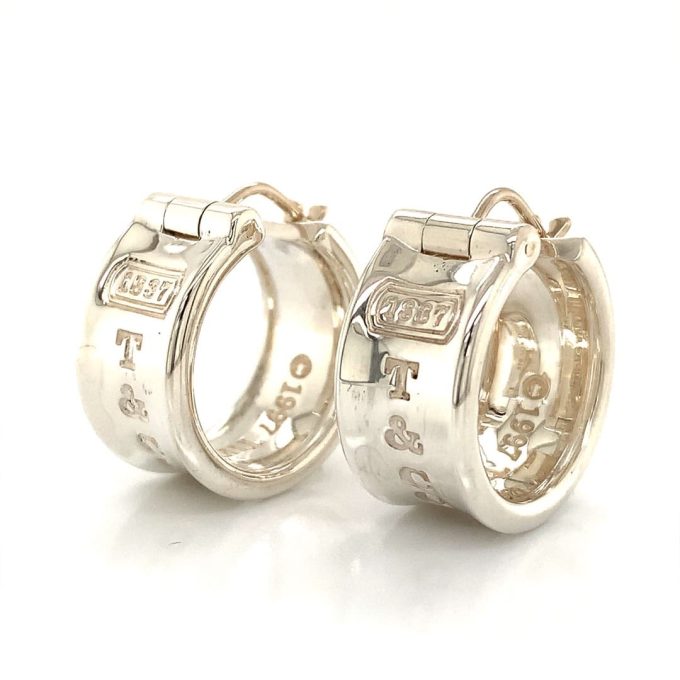 Tiffany & Co. 1837 Silver Hoop Earrings