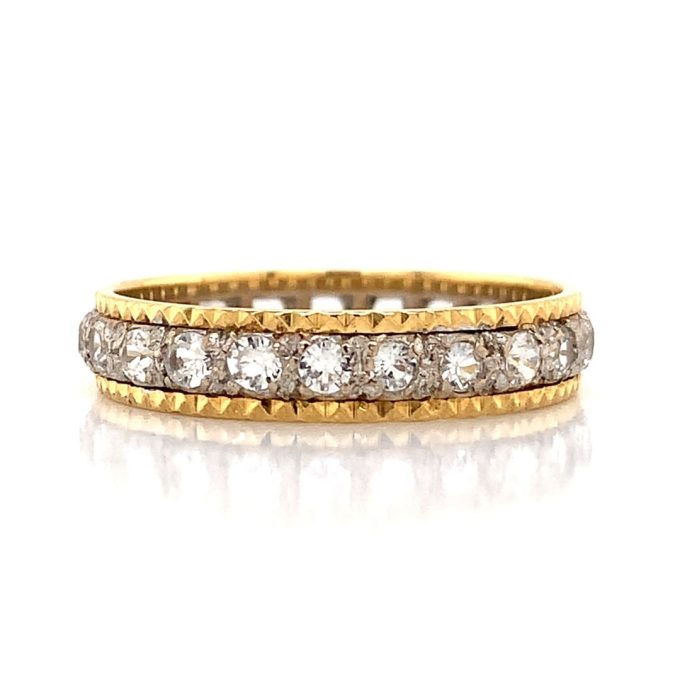 18ct Gold White Topaz Eternity Ring