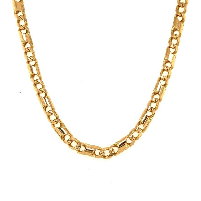 20 Inch 18ct Gold Fancy Curb Link Chain