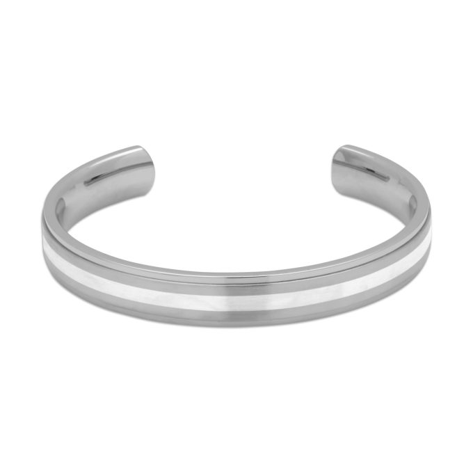 Unique Silver Inlay Cuff