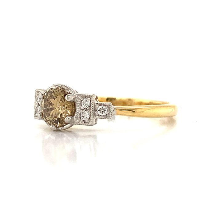 0.50ct Champagne Diamond Solitaire Ring