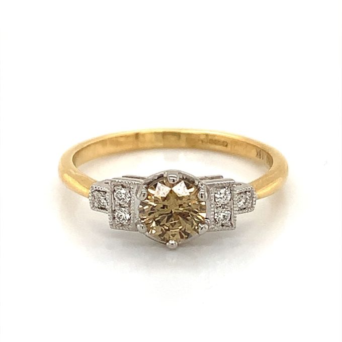 0.50ct Champagne Diamond Solitaire Ring