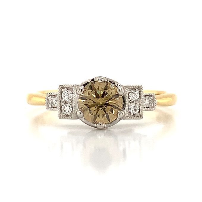 0.50ct Champagne Diamond Solitaire Ring