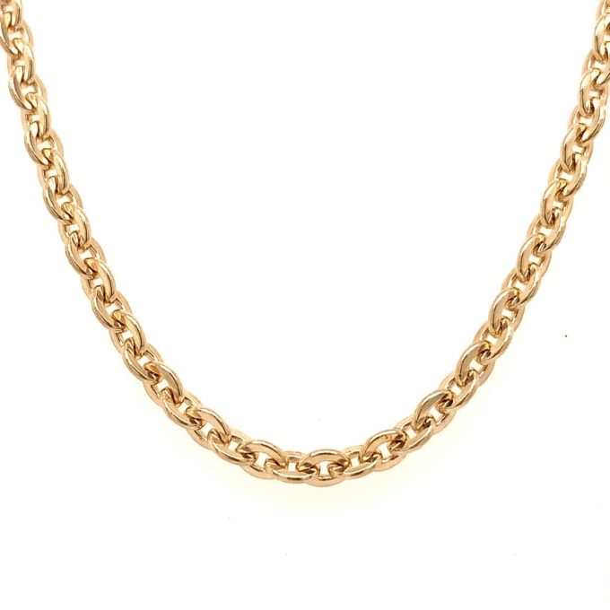 9ct Gold Trace Link Chain - 22 Inch