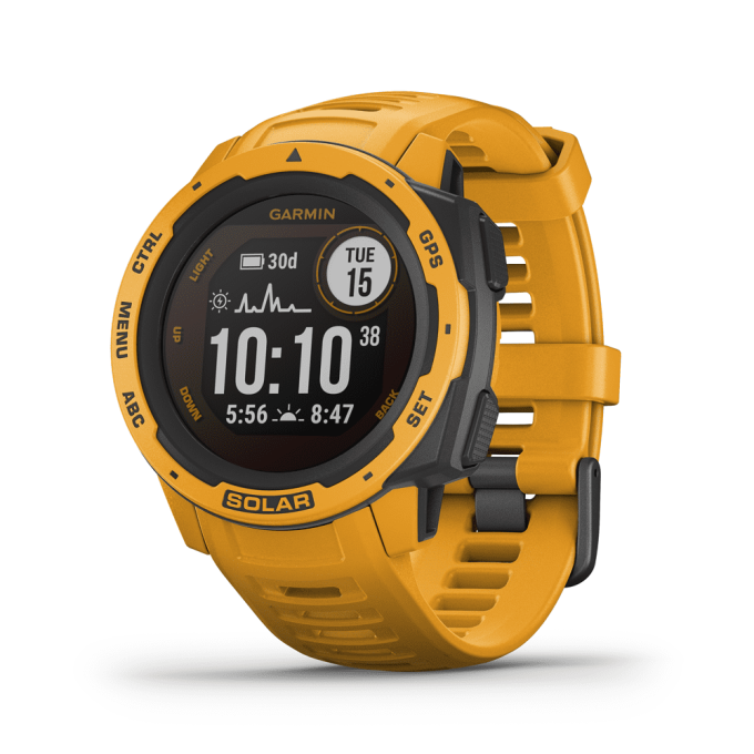 Garmin Instinct Solar GPS Sunburst Yellow Watch - Image 2