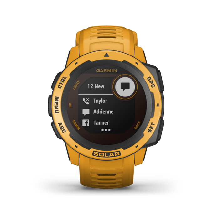 Garmin Instinct Solar GPS Sunburst Yellow Watch - Image 4