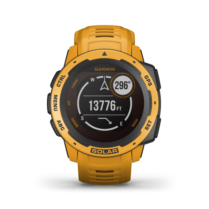 Garmin Instinct Solar GPS Sunburst Yellow Watch
