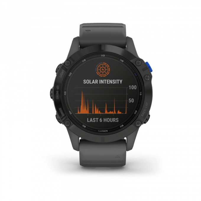 Garmin Fenix 6 Pro Solar, Black with Slate Grey Band 47mm - Image 4