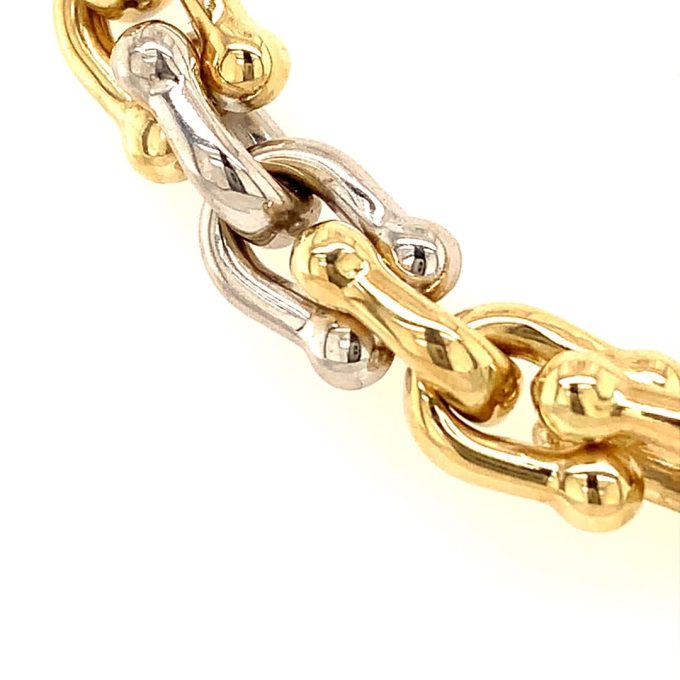 14ct Gold Fancy Link Multi Tone Chain - Image 4