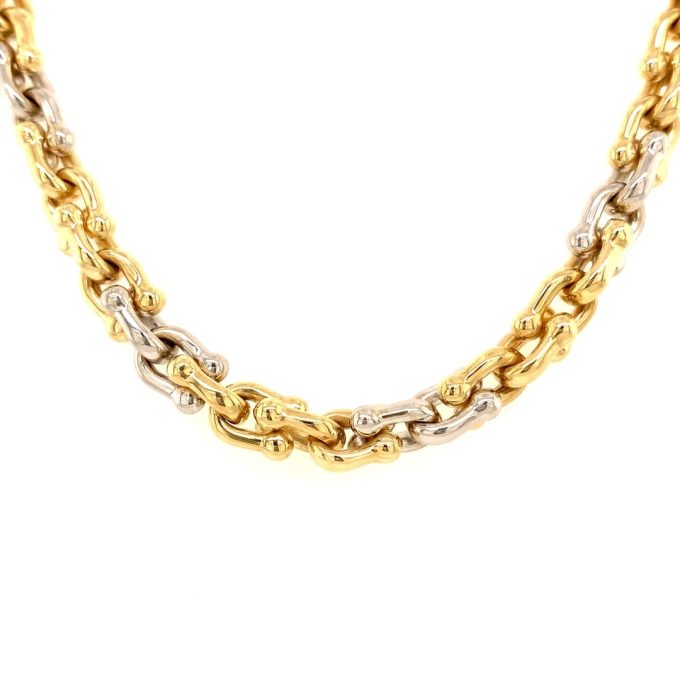 14ct Gold Fancy Link Multi Tone Chain