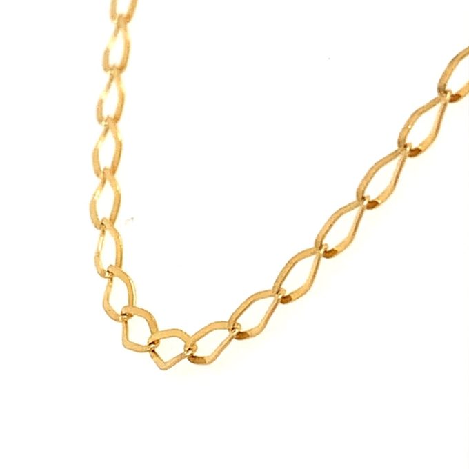 9ct Gold Fine Open Link Curb Chain - Image 2