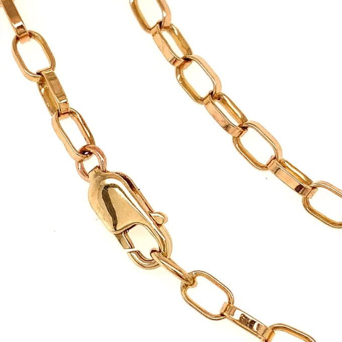 9ct Gold Flat Link Belcher Chain - 20 Inch - Image 2