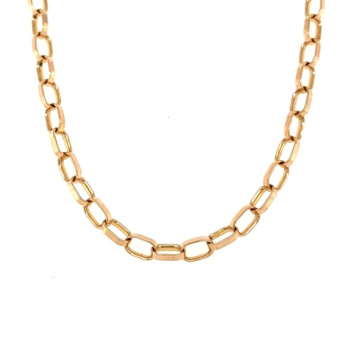 9ct Gold Flat Link Belcher Chain - 20 Inch
