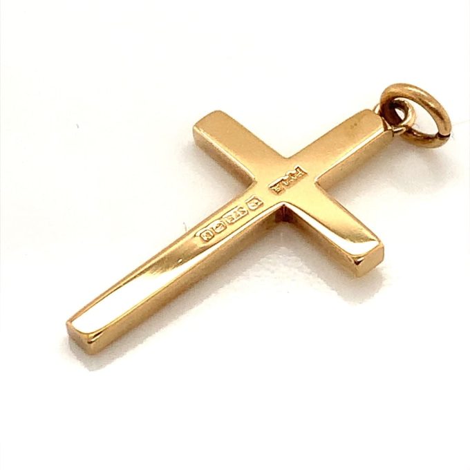 25mm Solid Gold Cross - Image 2
