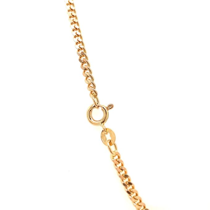 9ct Gold Flat Curb Link Chain - 30 Inch