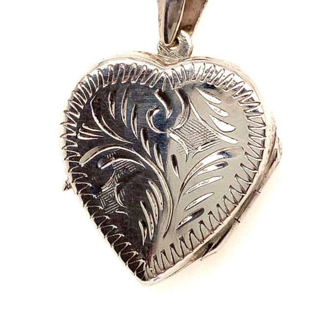 Silver Heart Locket Necklace