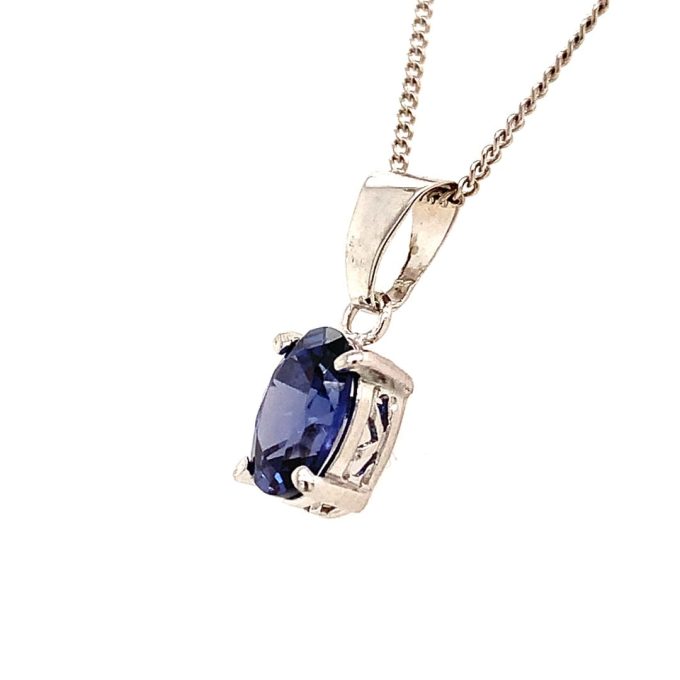 Sapphire Solitaire Pendant Necklace