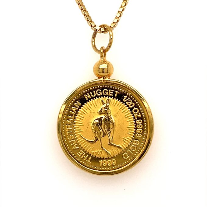 Fine Gold Australian Dollar Necklace