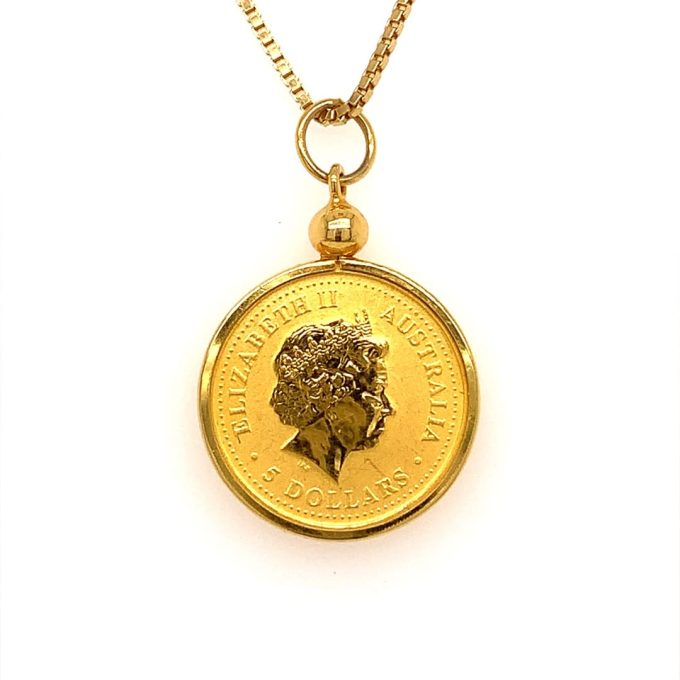 Fine Gold Australian Dollar Necklace