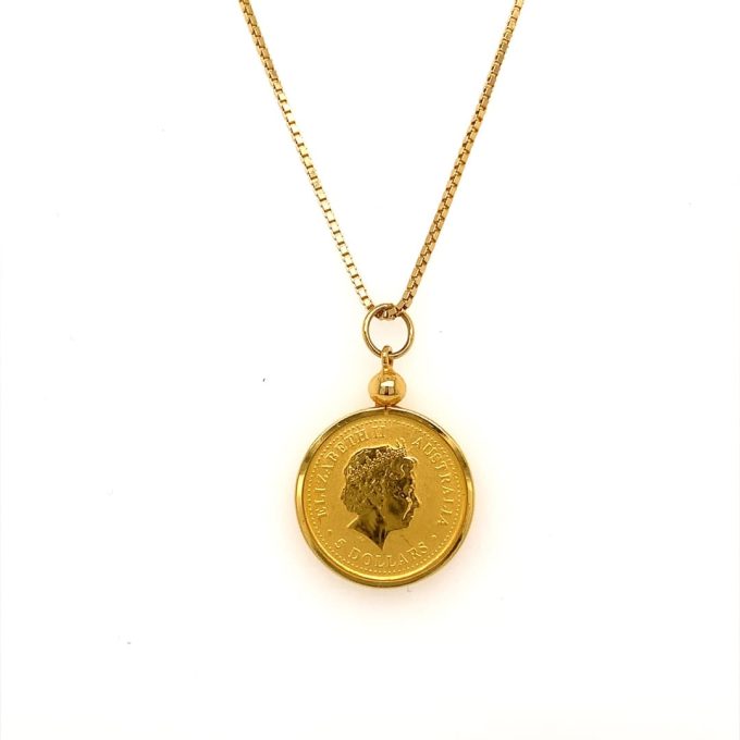 Fine Gold Australian Dollar Necklace