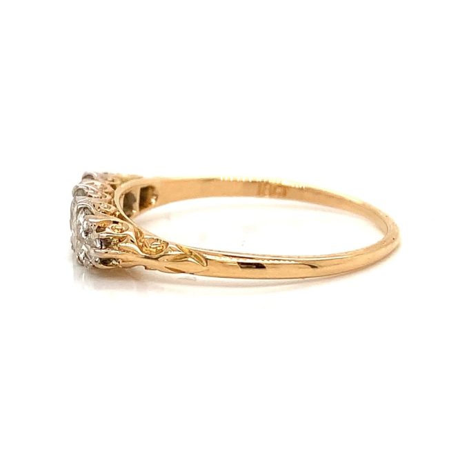 Antique Old Cut Diamond Carve Ring