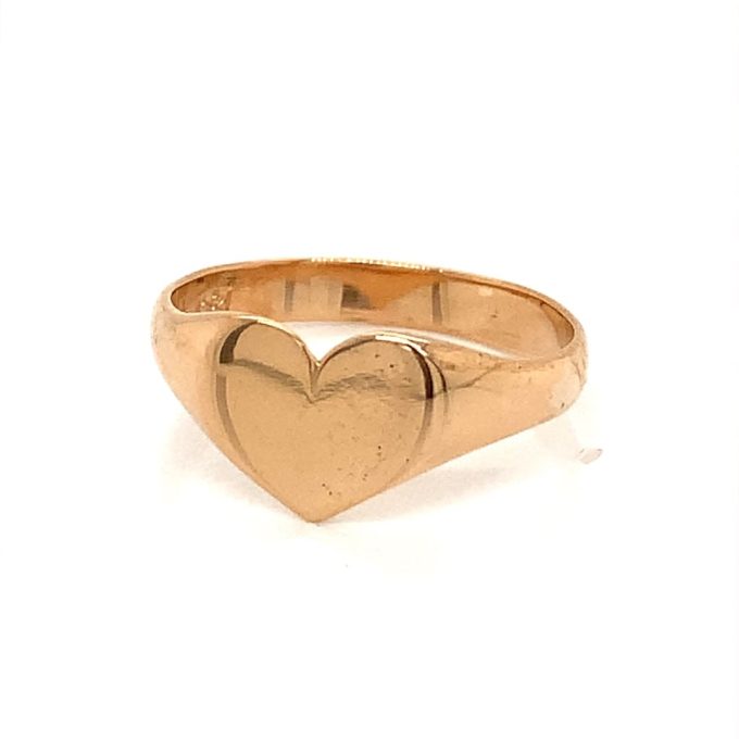 Heart Top Ladies Signet Ring