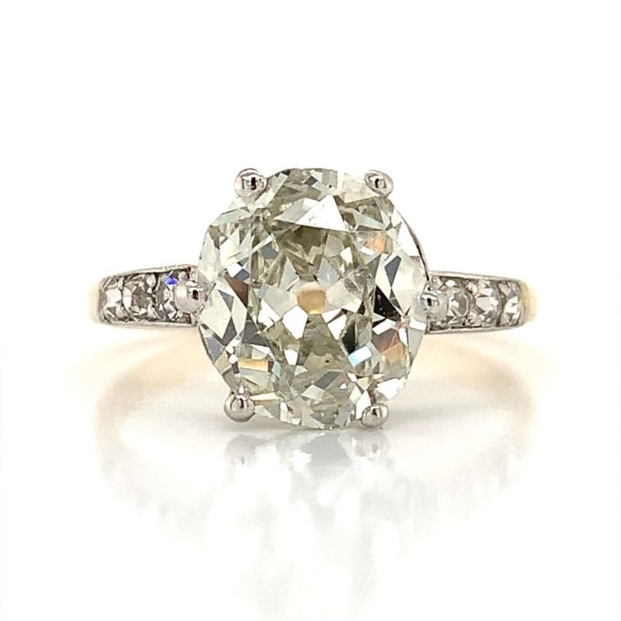 2.92ct Old Cut Diamond Solitaire Ring