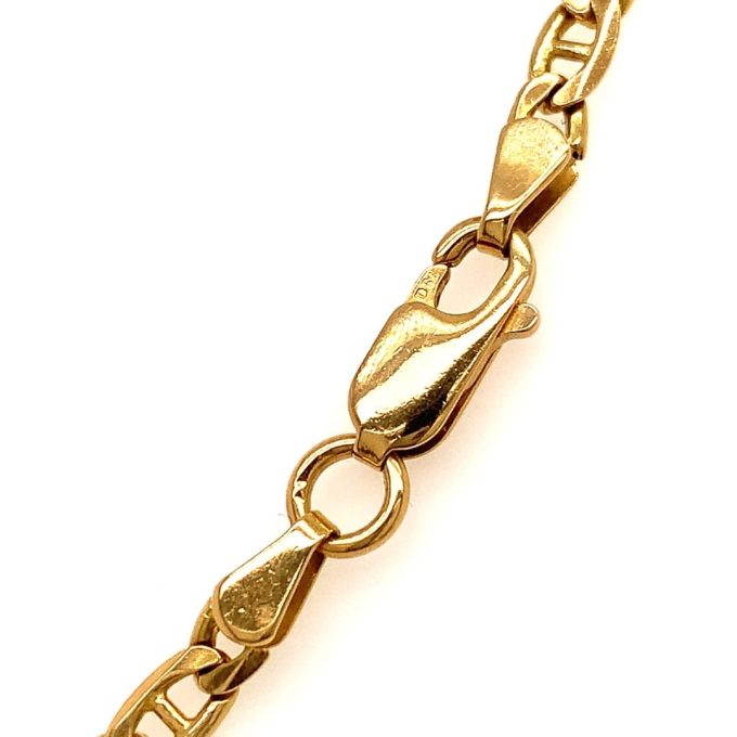 18ct Gold Flat Anchor Link Chain - 25 Inch - Image 2