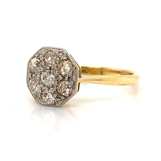Vintage Diamond Cluster Ring - Image 2