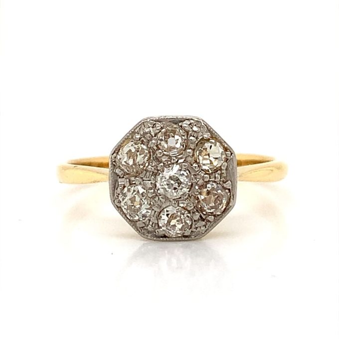 Vintage Diamond Cluster Ring